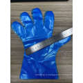 Пищевая контакт с водонепроницаемым нефтяным экраном синие одноразовые перчатки TPE